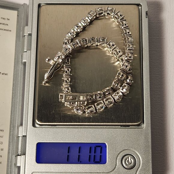 Retro Classic "Rainbow" Diamond Tennis Bracelet 925 STS 7.5" - Picture 13 of 13